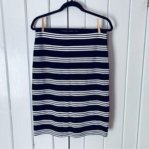 Black and White Striped Pencil Skirt Bodycon Stretch